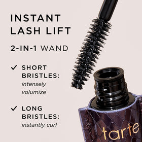 tarte size scale with hand to show full-size tube for accurate proportion