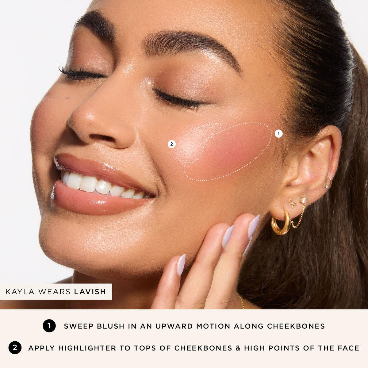 tarte swatches on skin demonstrating buildable pigment and natural flush