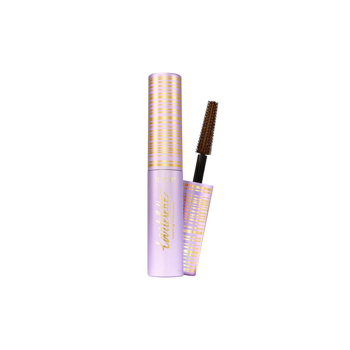 tarte front packaging showing travel-size brown mascara, easy-to-pack