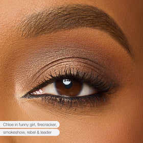 tarte shimmer shade on eyelid showing luminous lid payoff