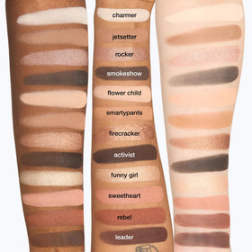 tarte palette arranged rows illustrating three coordinated looks