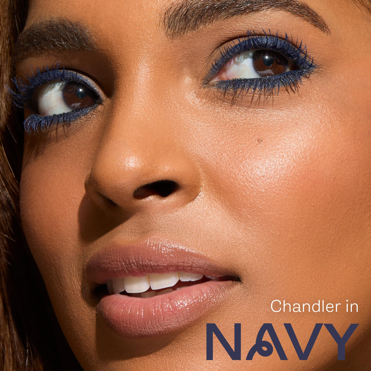 tarte navy stroke on card showing color payoff and benefit of visible navy shade