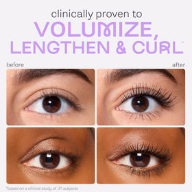 tarte tubes sliding off lashes with warm water for easy removal benefit
