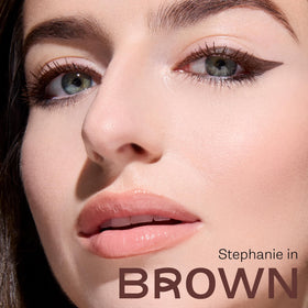 tarte brown shade swatch on arm showing true color payoff