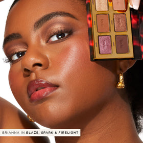 tarte mini palette inside purse illustrating travel-friendly convenience and quick touch-ups