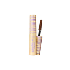tarte front packaging showing compact brown tubing mascara for travel convenience