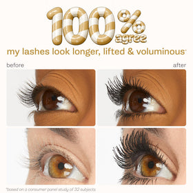 tarte creamy mascara texture close-up showing buildable pigment and smooth application