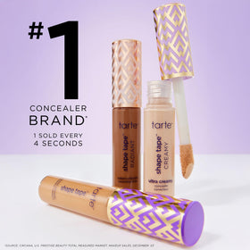 tarte travel pouch and products styled for on-the-go touch-ups