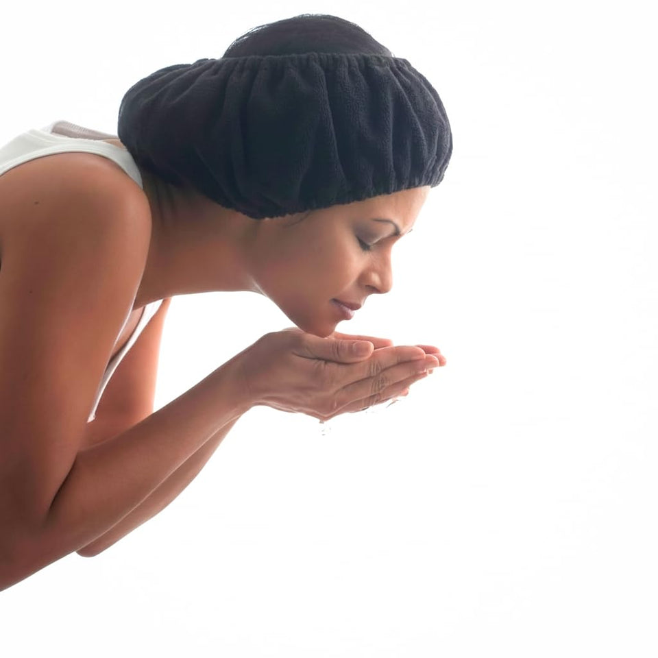 TASSI front view of black headband showing clean design and fit