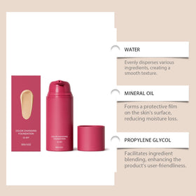 Tasunte application blending on skin showing fast color match benefit