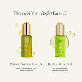 Tata Harper applying oil to cheek demonstrating gentle absorption benefit