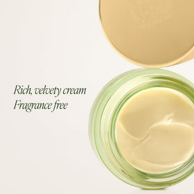 Tata Harper product beside botanicals to show natural calming ingredient focus