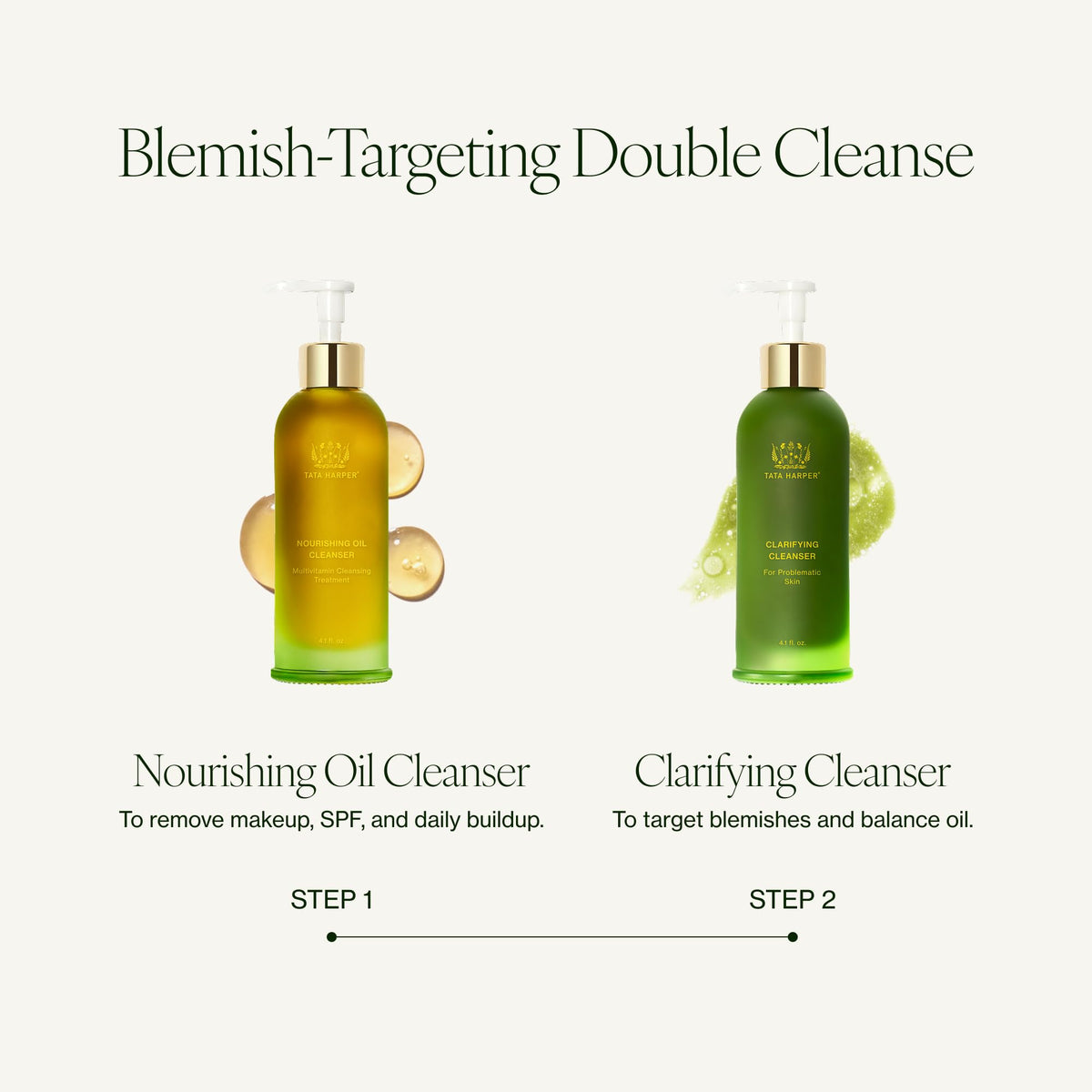 Tata Harper bottle label closeup highlighting formulation and natural ingredients