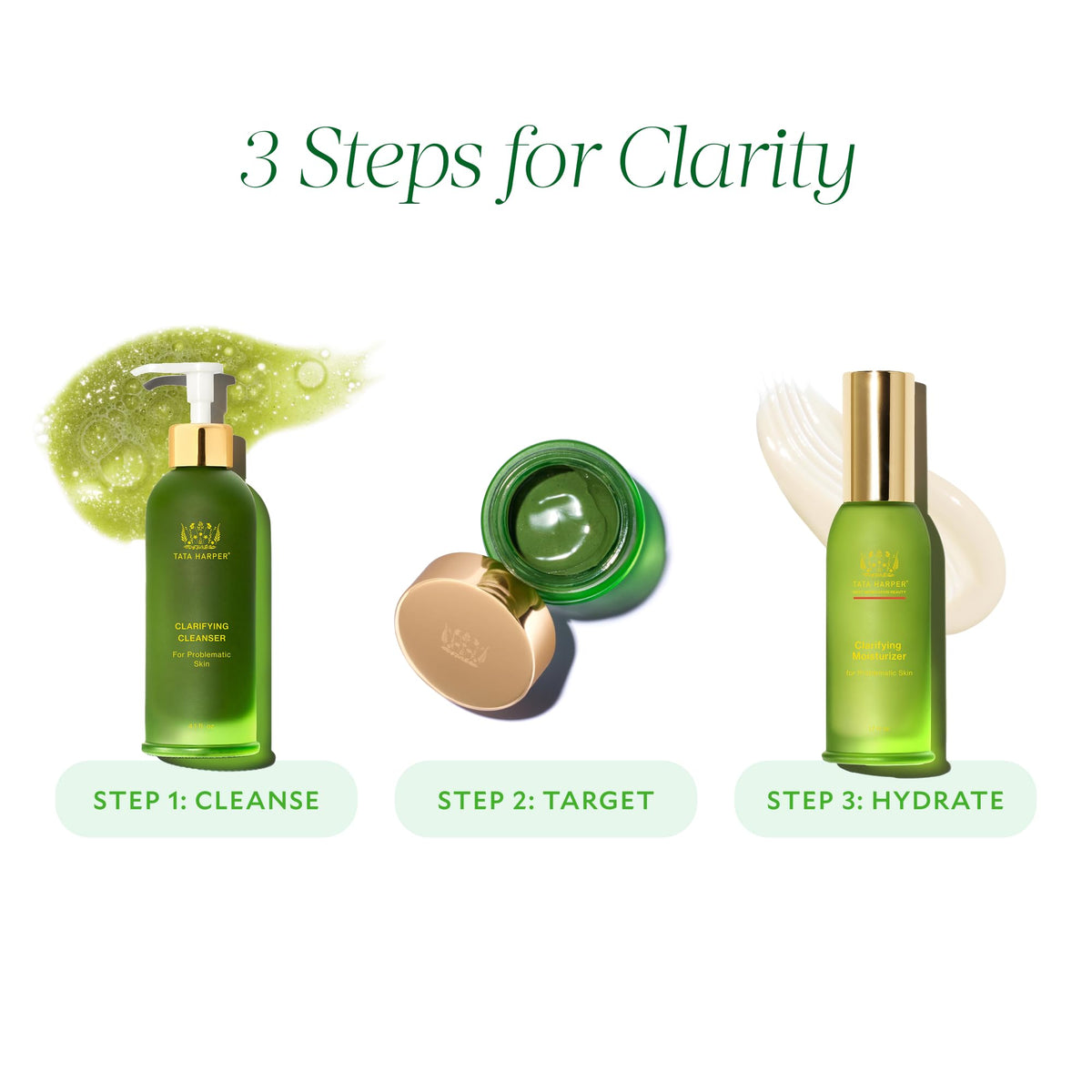Tata Harper mask staged in bathroom routine suggesting effortless integration