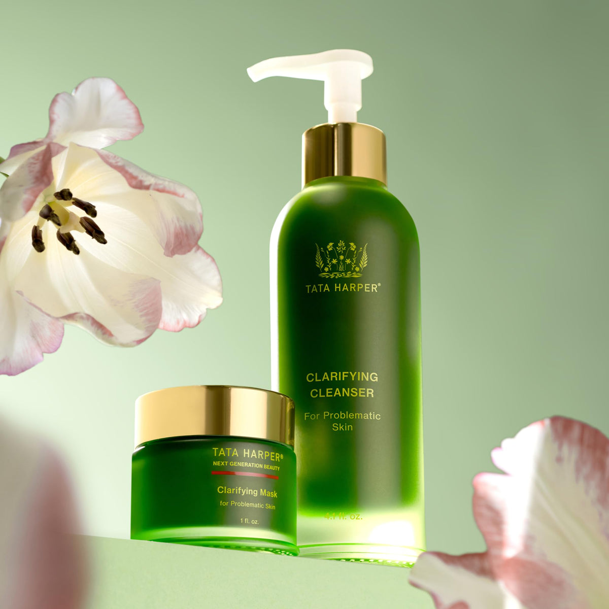 Tata Harper label close-up highlighting natural ingredients and benefits