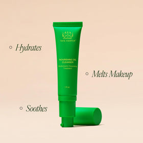 Tata Harper cleanser on hand demonstration removing makeup for gentle, non-stripping cleanse