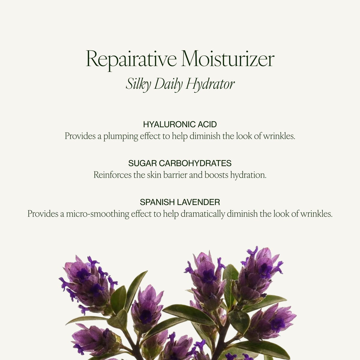 Tata Harper moisturizer on hand showing quick absorption and spreadability benefit