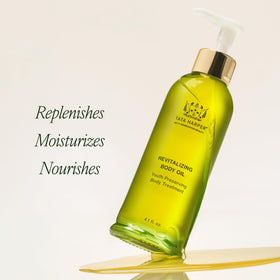 Tata Harper oil texture on hand demonstrating lightweight absorption and nourishment