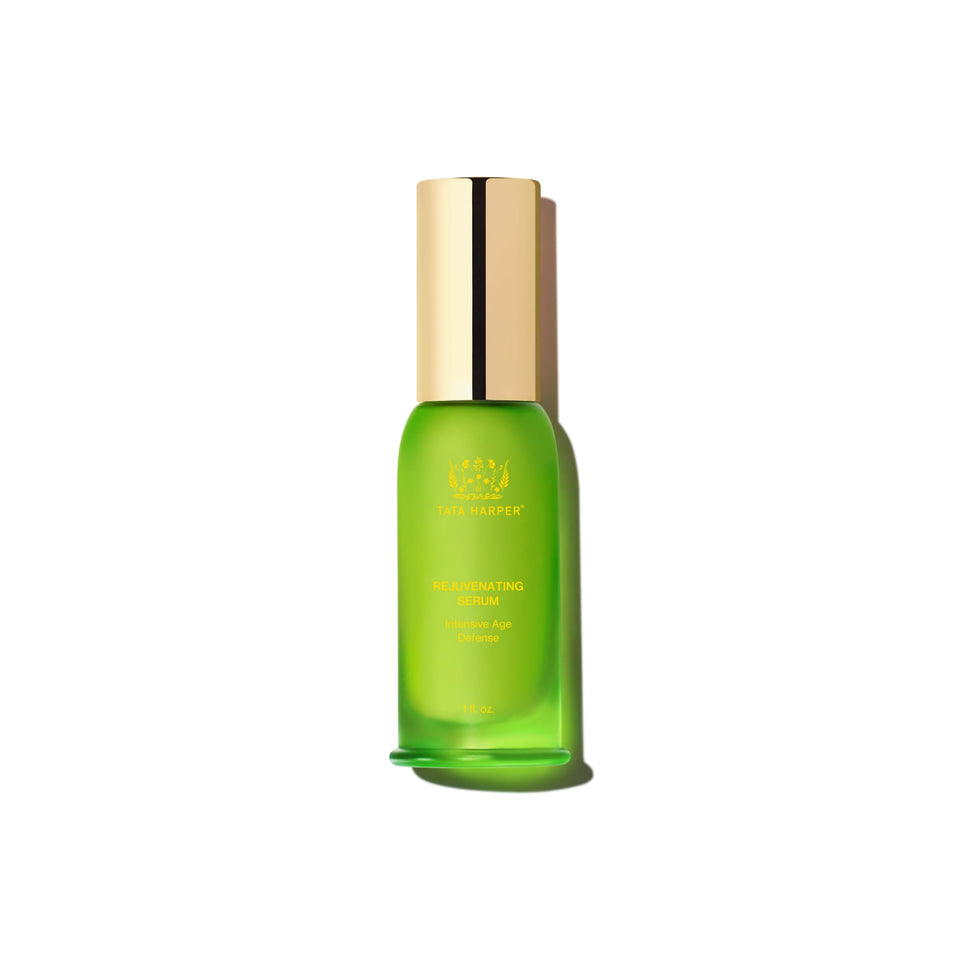 Tata Harper front bottle showing elegant label and compact 30ml size for travel