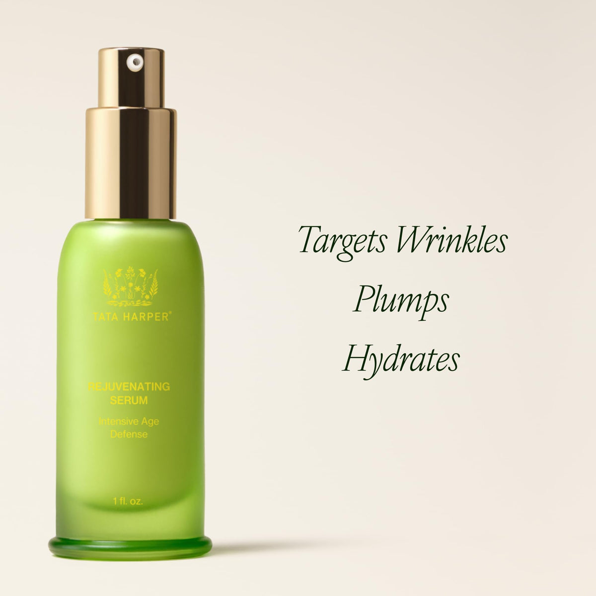 Tata Harper dropper dispensing clear serum demonstrating easy controlled application