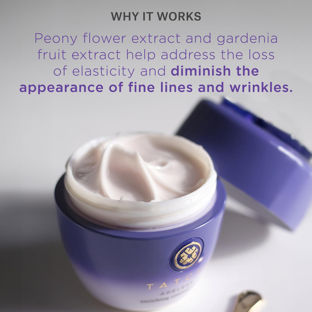 TATCHA ingredient display of rice bran and botanical extracts for nourishment
