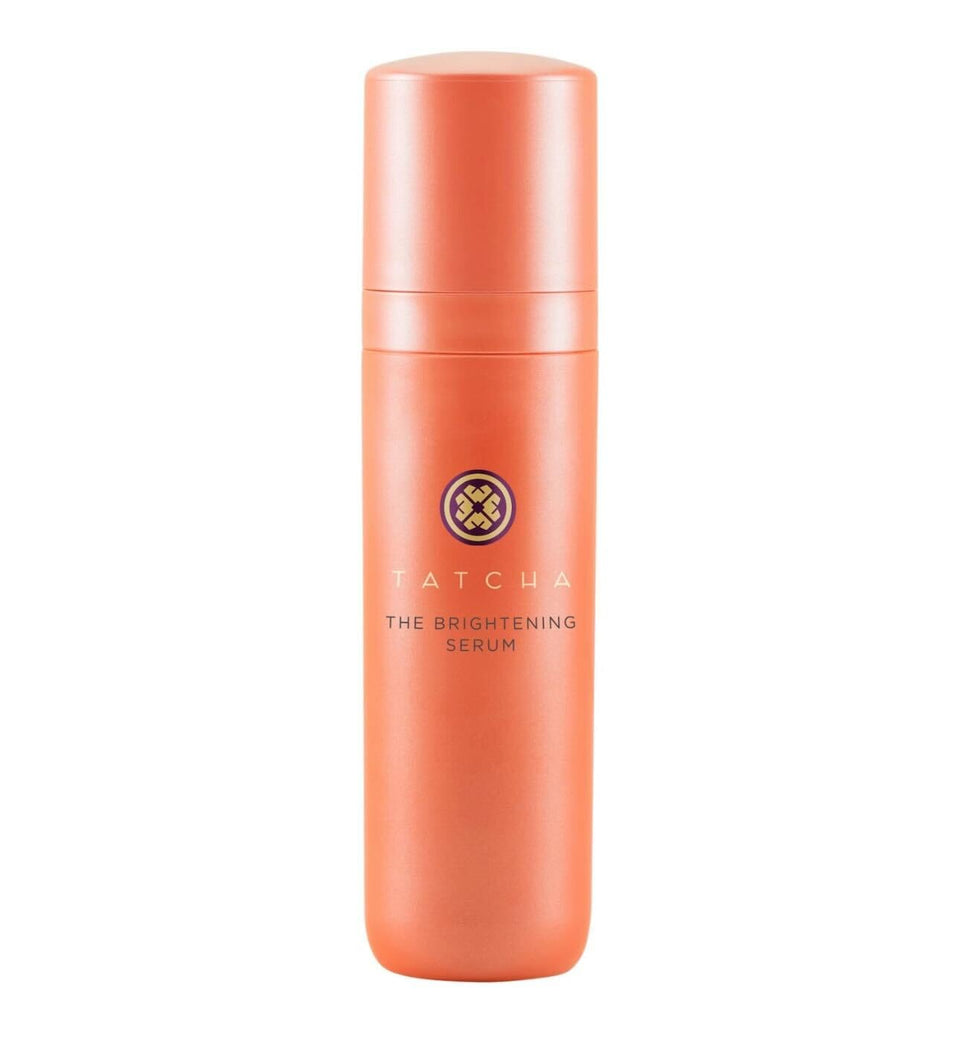 TATCHA Brightening Serum front packaging shows product and branding for brightening benefits