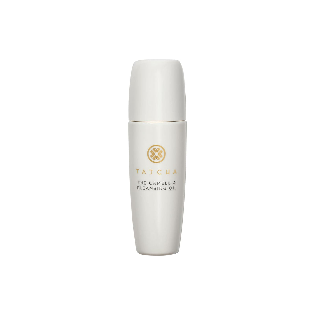 TATCHA front packaging travel bottle shows compact cleansing oil convenience
