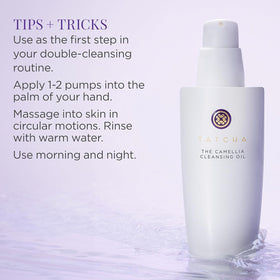 TATCHA bottle inside toiletry bag showing packing convenience for travel
