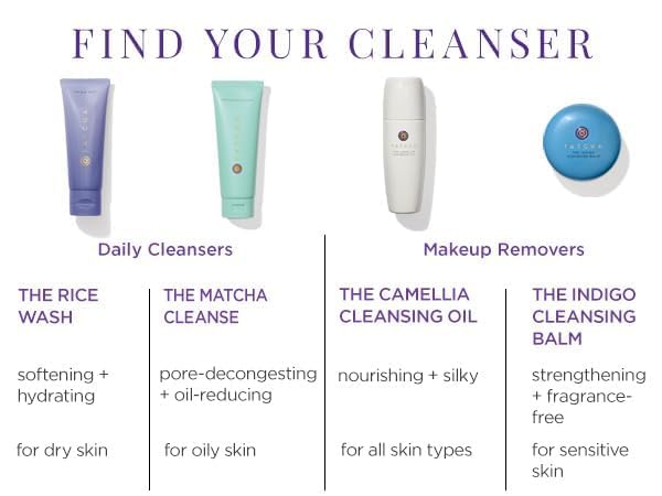 TATCHA bottle on bathroom counter styled lifestyle scene encouraging routine use