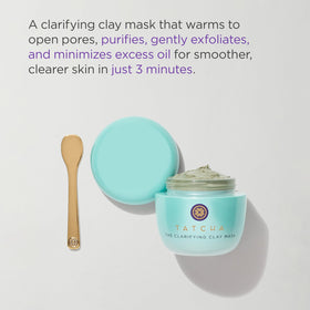 TATCHA mask texture close-up highlighting creamy clay and gentle exfoliant particles