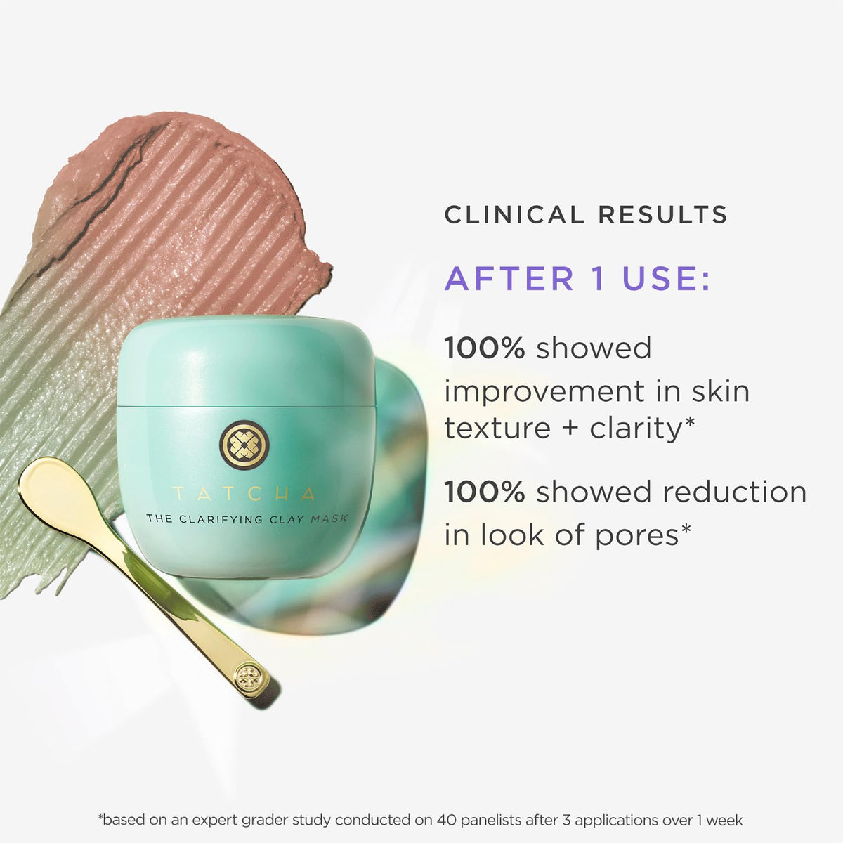 TATCHA mask warming action demonstrated in hand indicating active pore-opening benefit