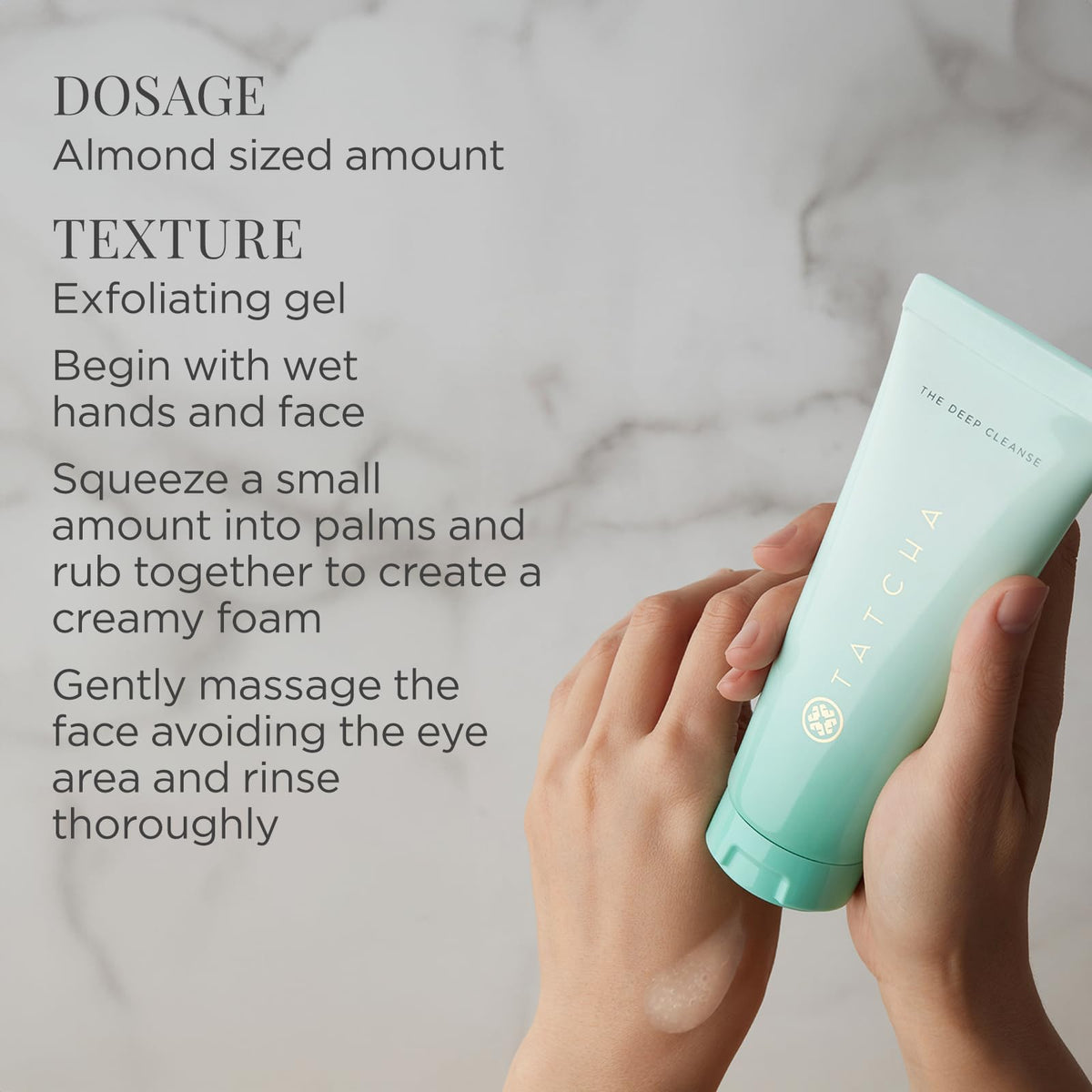 TATCHA product label and ingredient list emphasizing botanical components