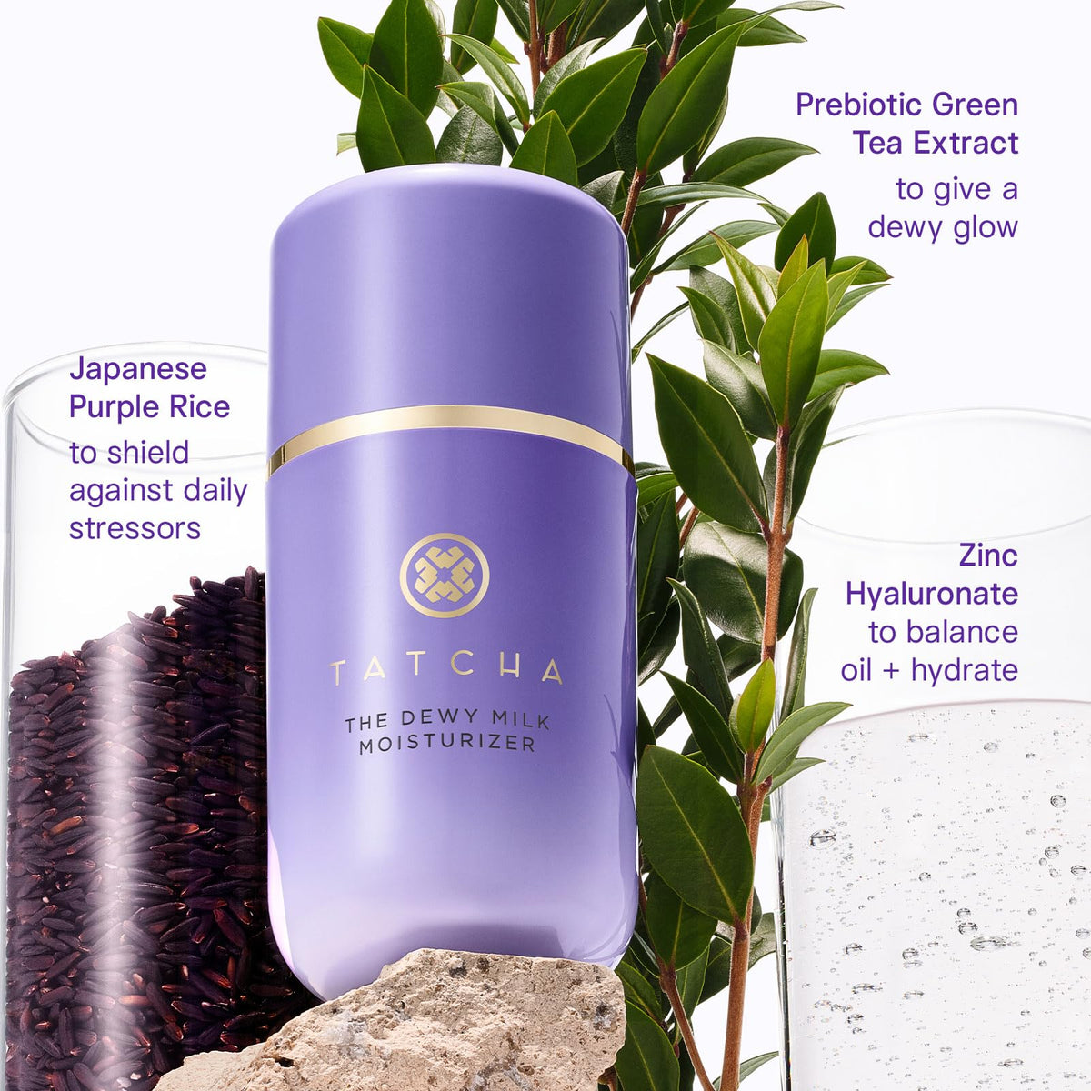 TATCHA jar beside everyday items showing compact travel-friendly size