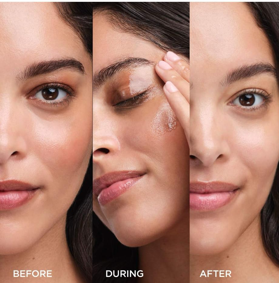 Emulsified milky rinse from TATCHA showing easy removal of makeup