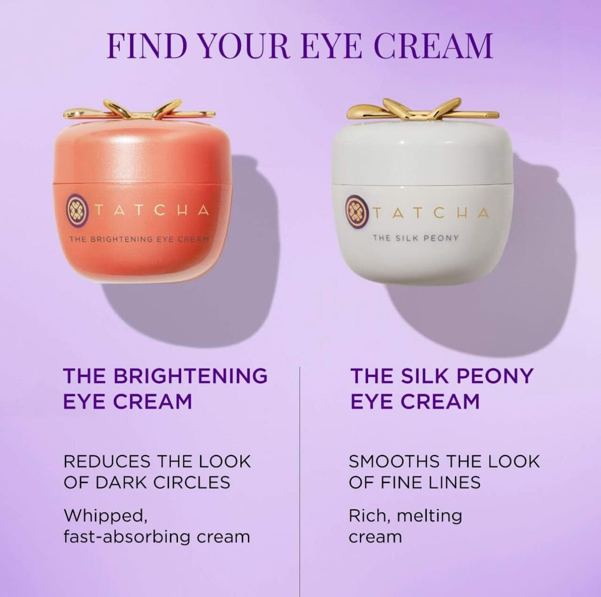 TATCHA eye cream on bedside table next to skincare items showing daily use benefit