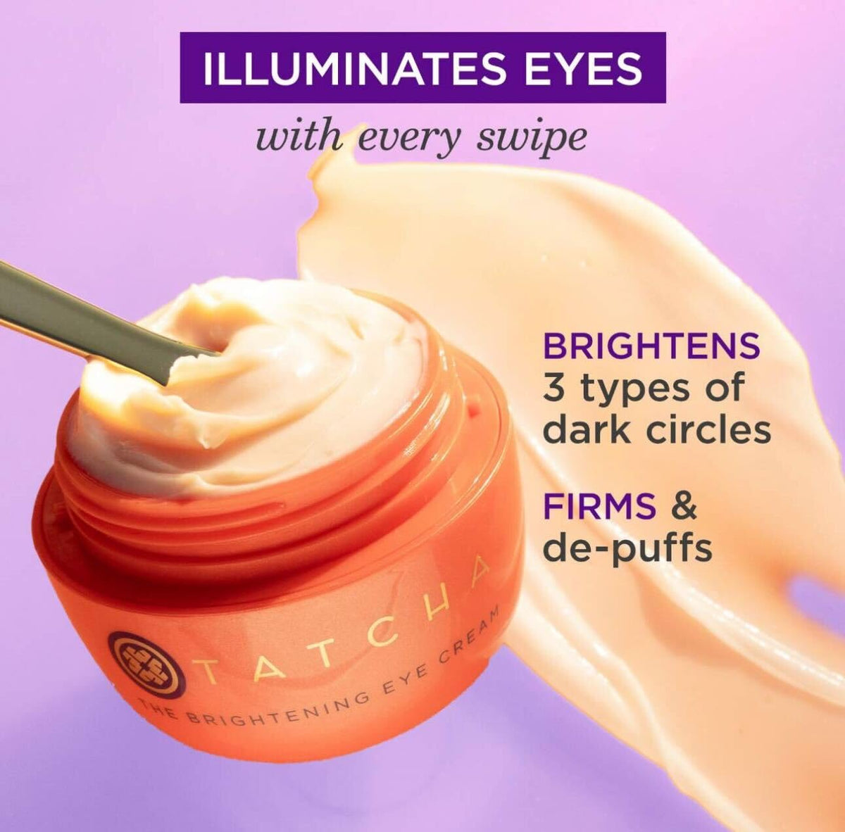 TATCHA close-up of creamy texture demonstrating quick absorption and glow