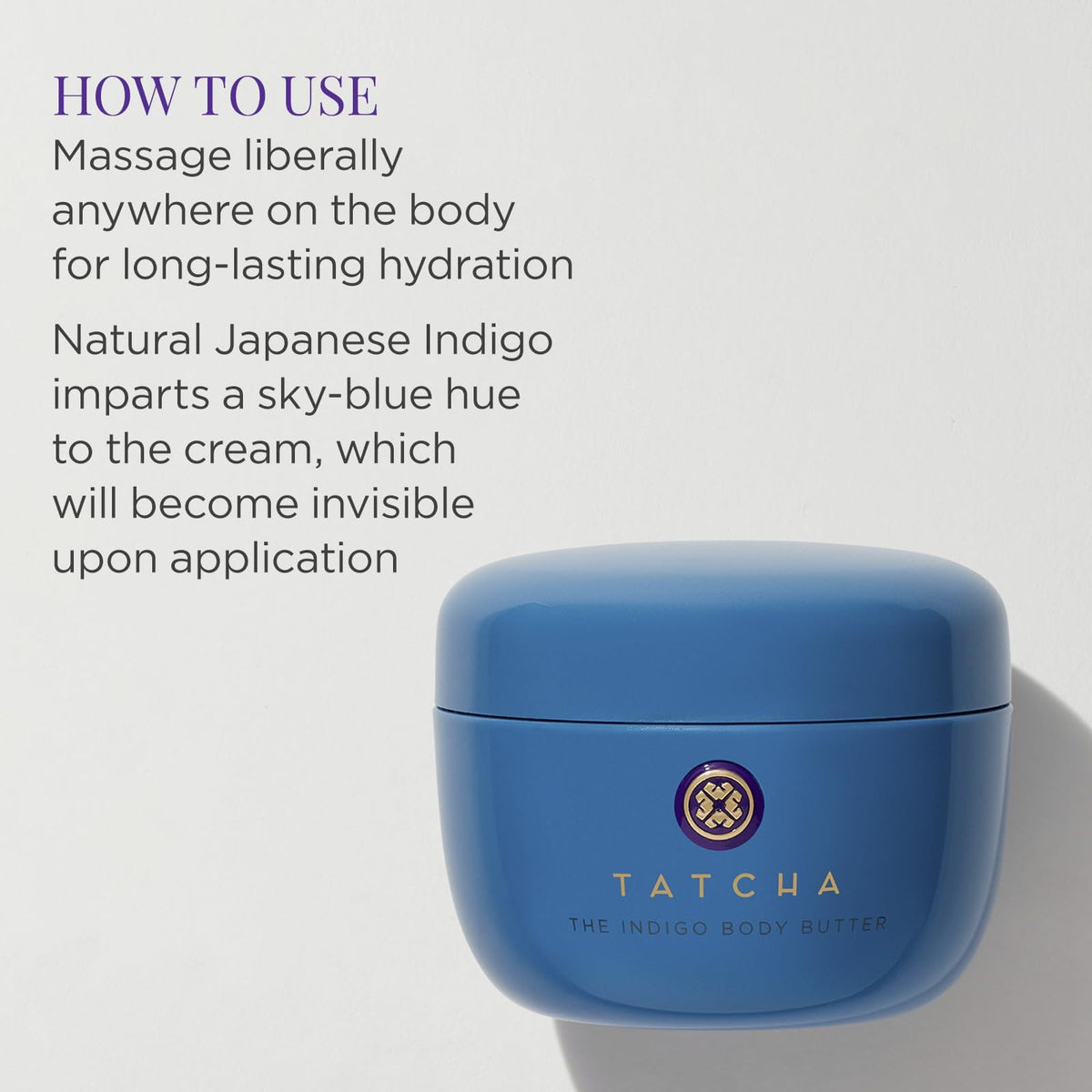TATCHA 200 ml jar next to a hand showing scale and generous product amount