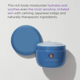 TATCHA cream texture close-up highlighting velvety richness and easy absorption