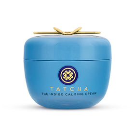 TATCHA Indigo Calming Cream front jar showing clean packaging and capacity benefits