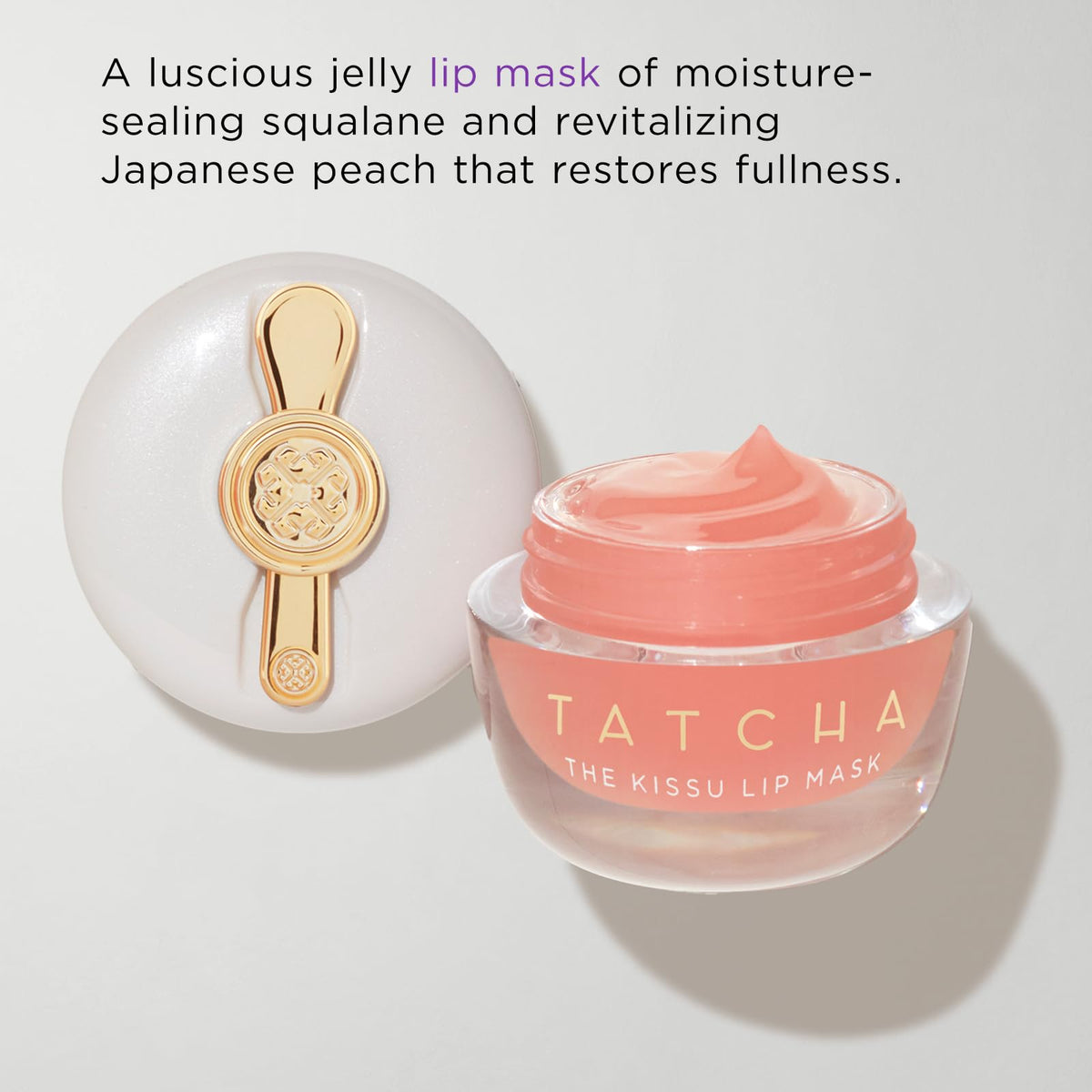 TATCHA spatula applying mask for hygienic, precise product use