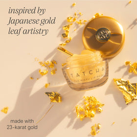 TATCHA product on vanity with accessories suggesting daily ritual benefit: elevated routine
