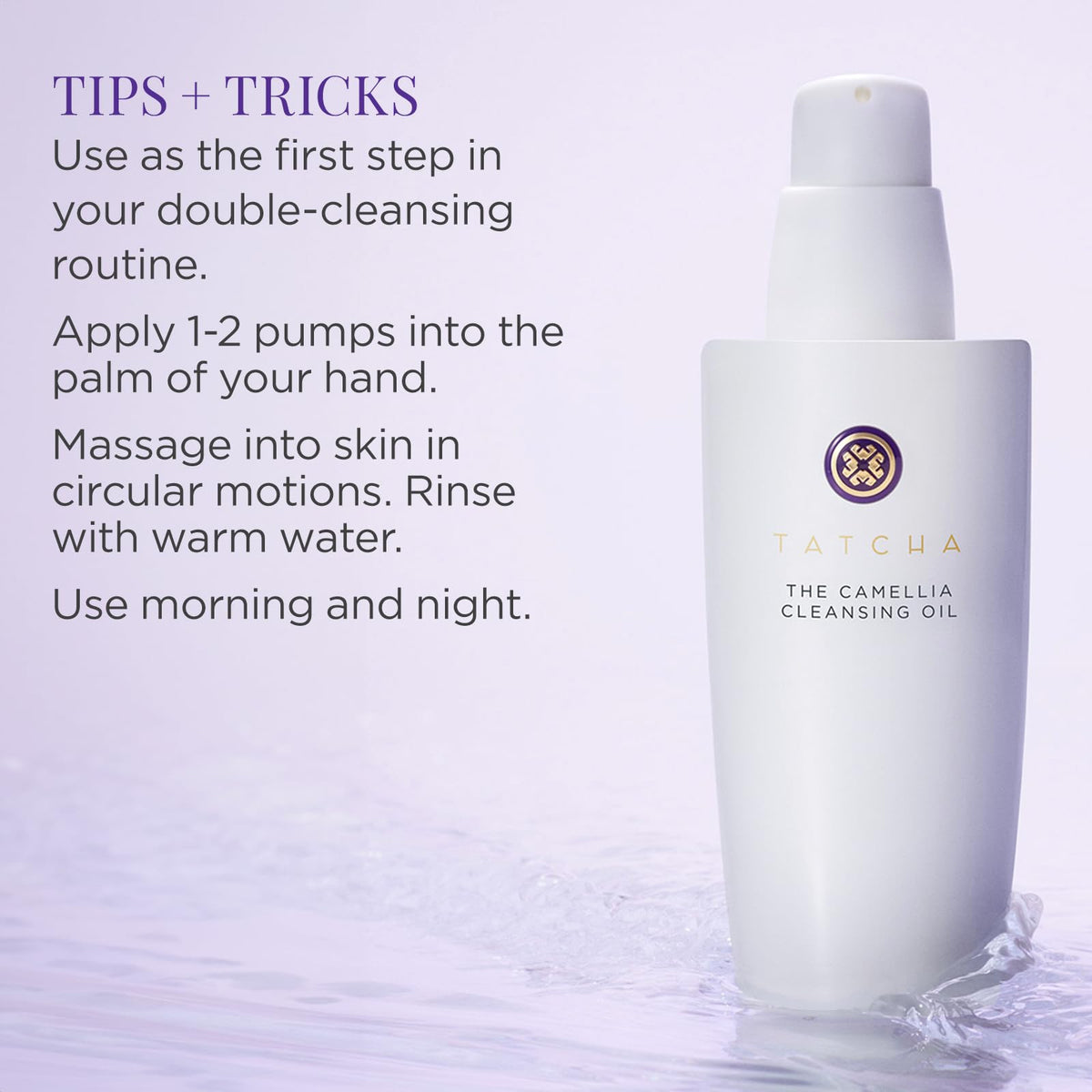 Product label and ingredients list emphasizing clean botanical formula