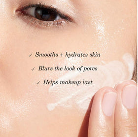 TATCHA texture swipe of primer illustrating silky spreadability and lightweight feel