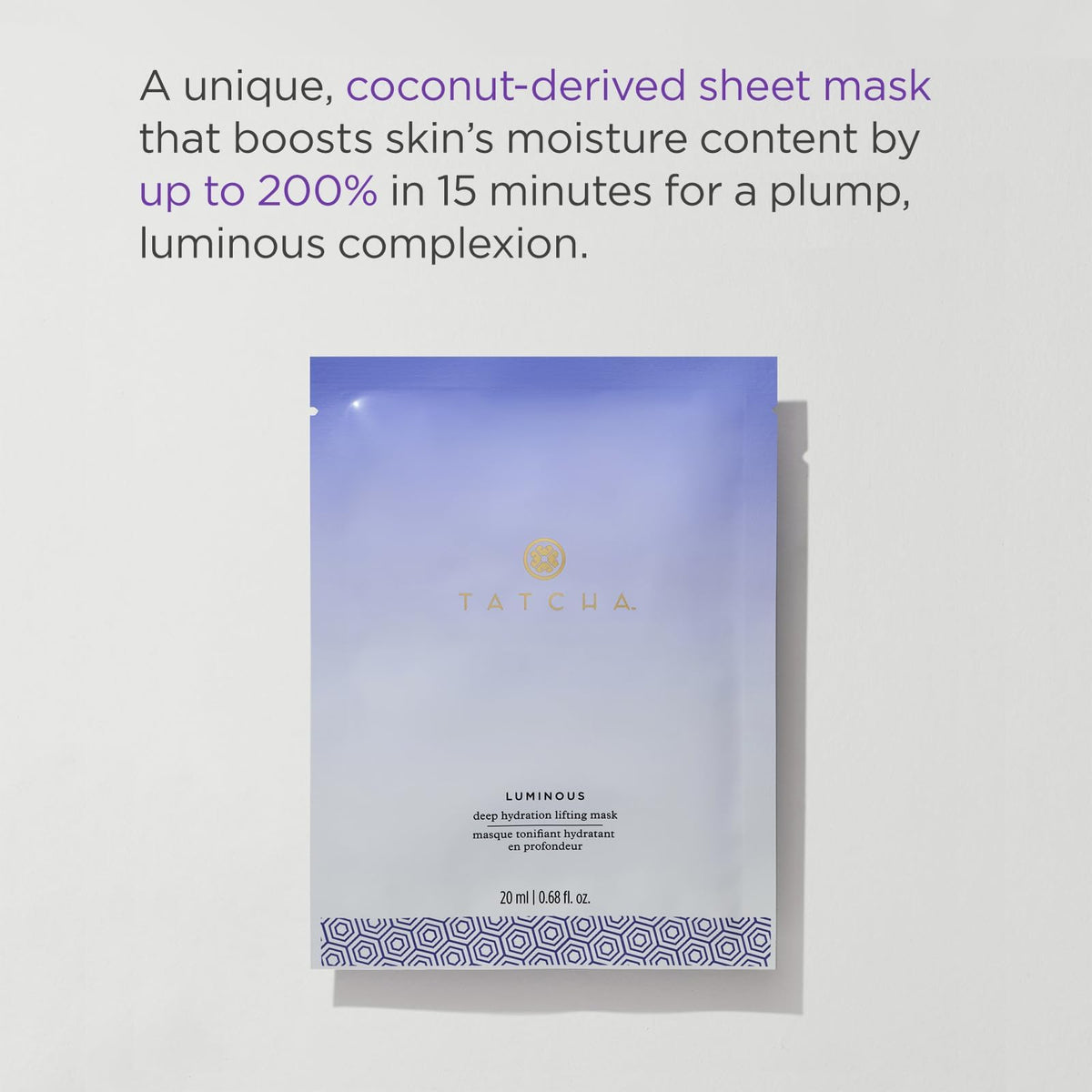 TATCHA mask serum close-up texture illustrating concentrated coconut-derived formula for deep hydration