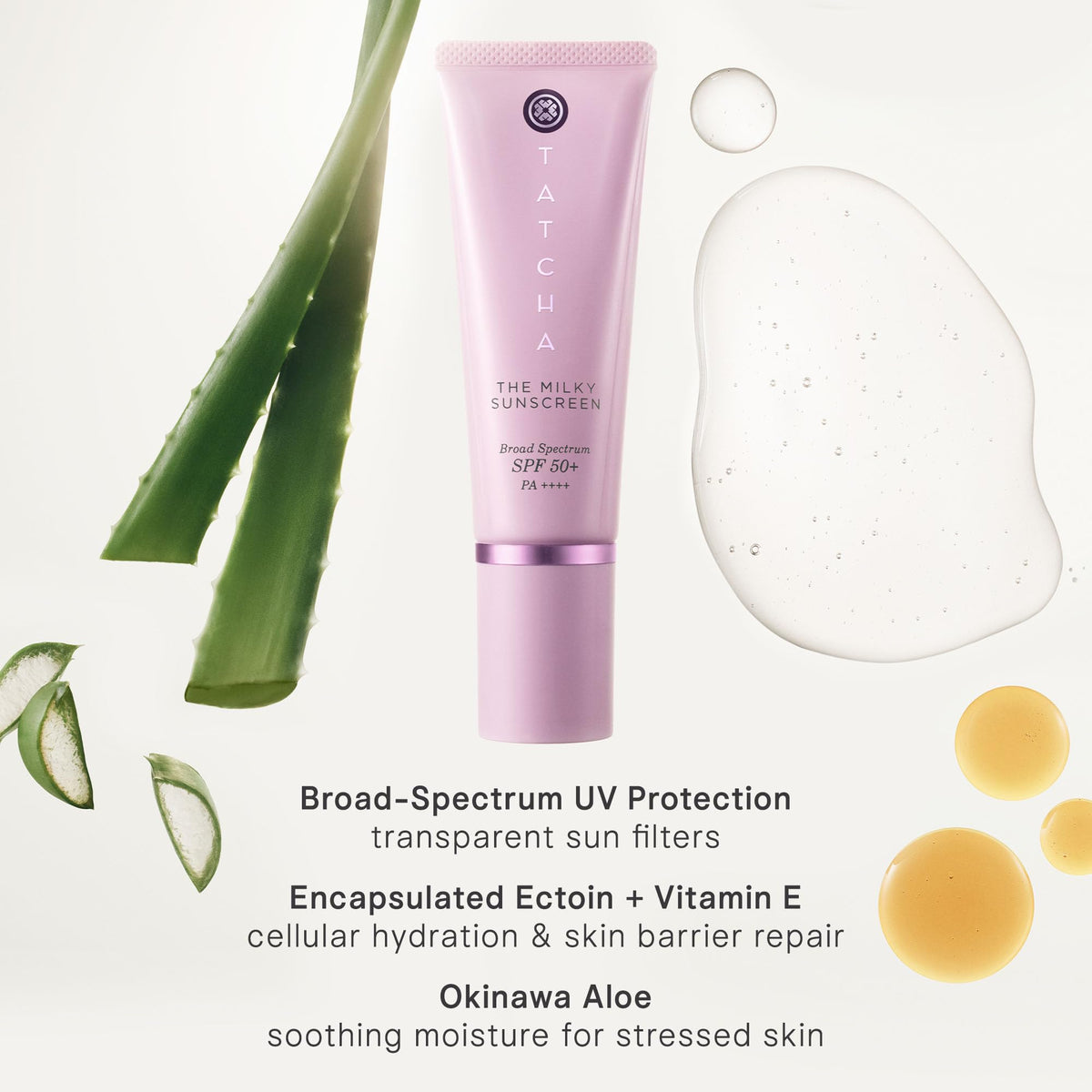 Woman outdoors applying TATCHA sunscreen demonstrating daytime protection