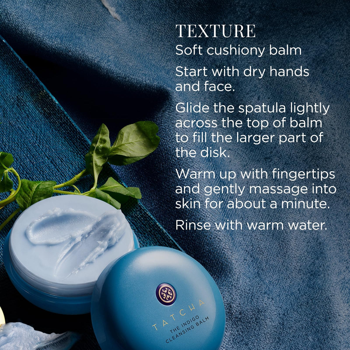 TATCHA used in nighttime routine setting promoting calming ritual benefit