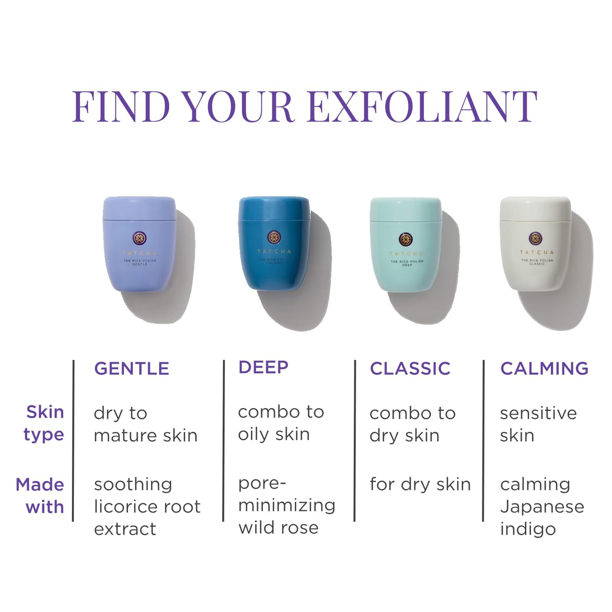 TATCHA polish displayed on bathroom shelf conveying soothing daily ritual
