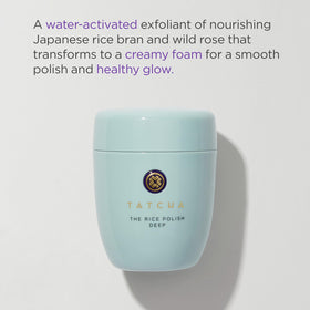 TATCHA creamy foam texture from powder-to-foam showing soft lather and smooth polishing benefit
