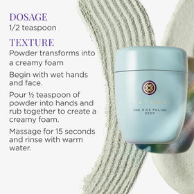 TATCHA powder in palm ready to activate illustrating water-activated convenience benefit