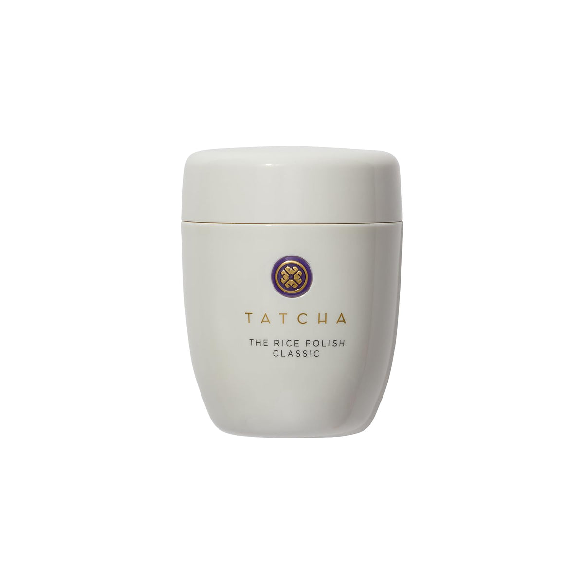 TATCHA Rice Polish front jar showing packaging and elegant design benefits clarity